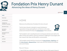 Tablet Screenshot of prix-henry-dunant.org